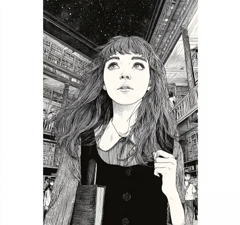 漫画条目《回廊尽头》封面，悬疑推理题材
